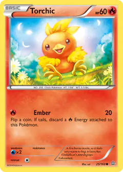 Torchic Common card from Primal Clash