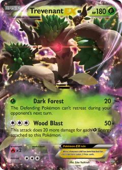Trevenant-EX Rare Holo EX card from Primal Clash
