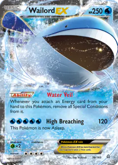 Wailord-EX Rare Holo EX card from Primal Clash