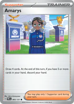 Amarys Common card from Prismatic Evolutions