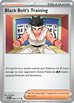 Black Belt's Training Common card from Prismatic Evolutions