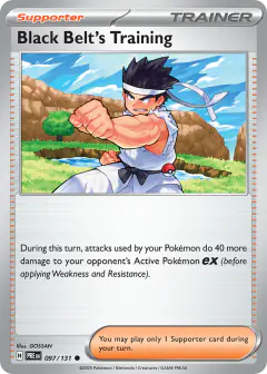 Black Belt's Training Common card from Prismatic Evolutions