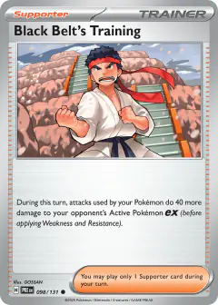 Black Belt's Training Common card from Prismatic Evolutions