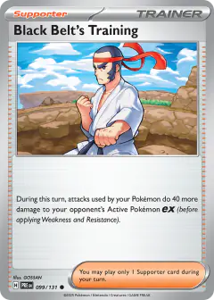 Black Belt's Training Common card from Prismatic Evolutions
