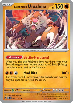 Bloodmoon Ursaluna Rare card from Prismatic Evolutions