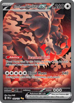 Bloodmoon Ursaluna ex Special Illustration Rare card from Prismatic Evolutions