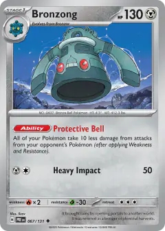 Bronzong Uncommon card from Prismatic Evolutions
