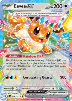 Eevee ex Double Rare card from Prismatic Evolutions