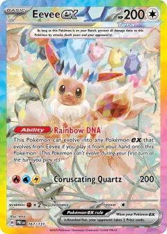 Eevee ex Special Illustration Rare card from Prismatic Evolutions