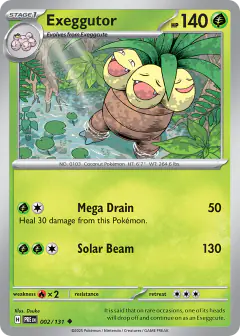 Exeggutor Uncommon card from Prismatic Evolutions