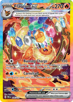Flareon ex Special Illustration Rare card from Prismatic Evolutions