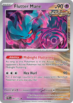Flutter Mane Rare card from Prismatic Evolutions