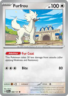 Furfrou Common card from Prismatic Evolutions