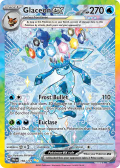 Glaceon ex Special Illustration Rare card from Prismatic Evolutions