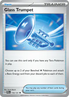 Glass Trumpet Uncommon card from Prismatic Evolutions
