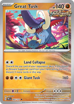 Great Tusk Uncommon card from Prismatic Evolutions
