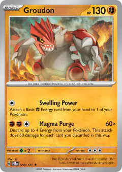 Groudon Rare card from Prismatic Evolutions