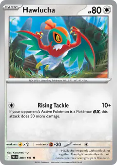 Hawlucha Uncommon card from Prismatic Evolutions