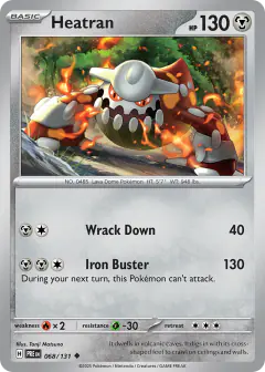 Heatran Uncommon card from Prismatic Evolutions