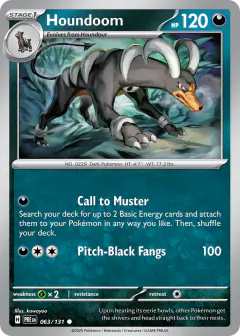 Houndoom Common card from Prismatic Evolutions