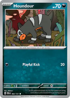 Houndour Common card from Prismatic Evolutions