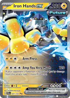 Iron Hands ex Double Rare card from Prismatic Evolutions
