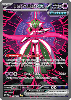 Iron Valiant ex Special Illustration Rare card from Prismatic Evolutions