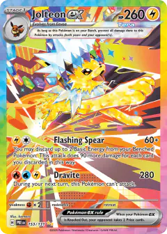 Jolteon ex Special Illustration Rare card from Prismatic Evolutions