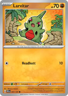 Larvitar Common card from Prismatic Evolutions