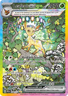 Leafeon ex Special Illustration Rare card from Prismatic Evolutions