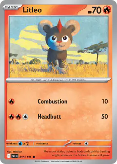 Litleo Common card from Prismatic Evolutions