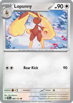 Lopunny Common card from Prismatic Evolutions