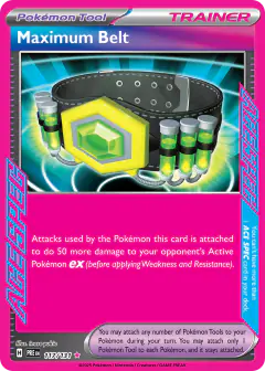 Maximum Belt ACE SPEC Rare card from Prismatic Evolutions