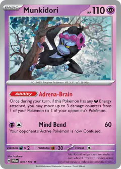 Munkidori Rare card from Prismatic Evolutions