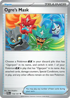Ogre's Mask Uncommon card from Prismatic Evolutions