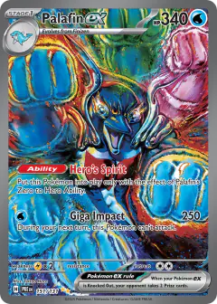 Palafin ex Special Illustration Rare card from Prismatic Evolutions