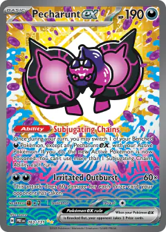 Pecharunt ex Special Illustration Rare card from Prismatic Evolutions