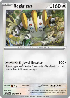 Regigigas Uncommon card from Prismatic Evolutions