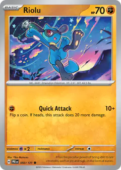 Riolu Common card from Prismatic Evolutions