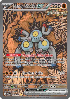 Sandy Shocks ex Special Illustration Rare card from Prismatic Evolutions
