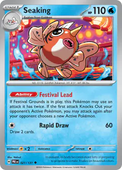 Seaking Uncommon card from Prismatic Evolutions