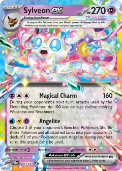 Sylveon ex Double Rare card from Prismatic Evolutions