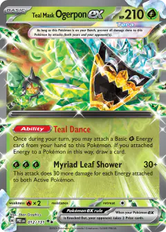 Teal Mask Ogerpon ex Double Rare card from Prismatic Evolutions