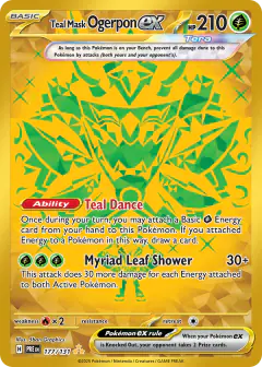 Teal Mask Ogerpon ex Hyper Rare card from Prismatic Evolutions