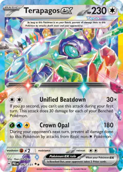Terapagos ex Double Rare card from Prismatic Evolutions