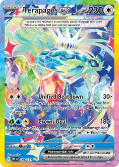 Terapagos ex Special Illustration Rare card from Prismatic Evolutions