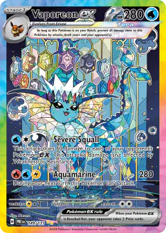 Vaporeon ex Special Illustration Rare card from Prismatic Evolutions