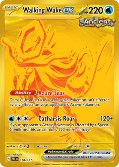 Walking Wake ex Hyper Rare card from Prismatic Evolutions