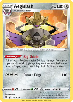 Aegislash Rare card from Rebel Clash