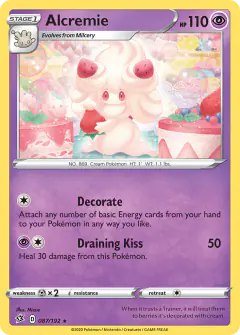 Alcremie Rare card from Rebel Clash